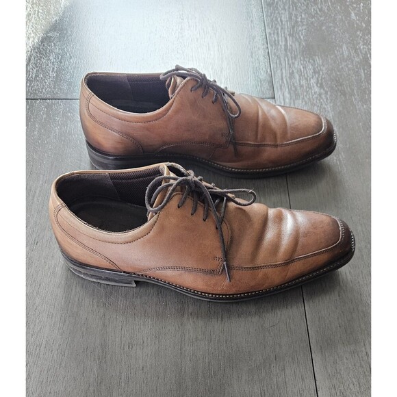 Ecco Mens Calcan Brown Leather Apron Toe Lace Up Derby Dress Shoes Size US 8.5 - Picture 3 of 10